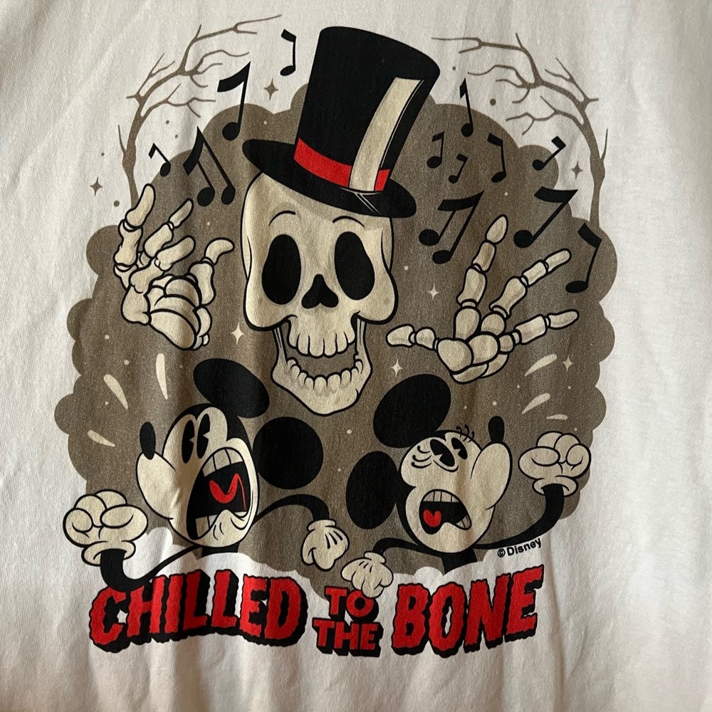 2X Disney Vintage Mickey Mouse Skeleton Tee - NWOT